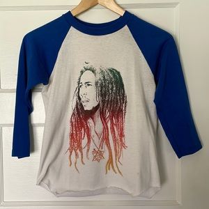 VINTAGE Bob Marley Rainbow Baseball Tee 🌈